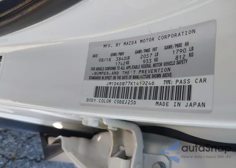 2019 Mazda Cx-3 Sport из США, поврежденный, VIN JM1DKDB77K1419246